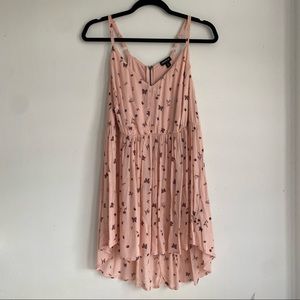 PLUS Torrid Pink Butterfly Babydoll Tank 2X